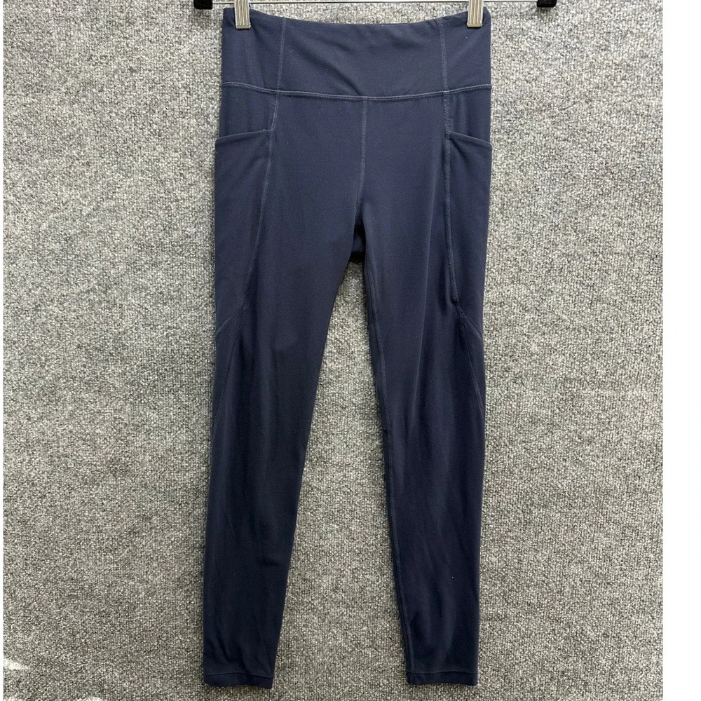 Athleta Girl High Rise Stash Your Treasures Tight Navy Blue Leggings XL 14